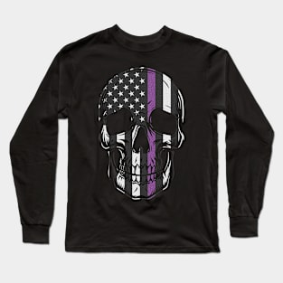 Security Thin Purple Line Long Sleeve T-Shirt